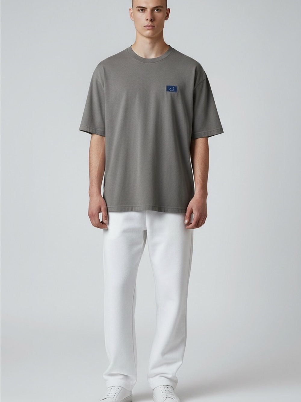 AVID Fishing Gear Tee in  Gray with Small Lure and Fish on the Back Size Medium